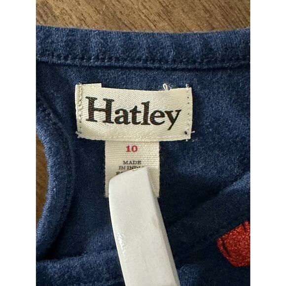 Hatley Navy Red Metallic Heart Shaped Apple Knit Long Sleeve Dress European 10 - Picture 5 of 7